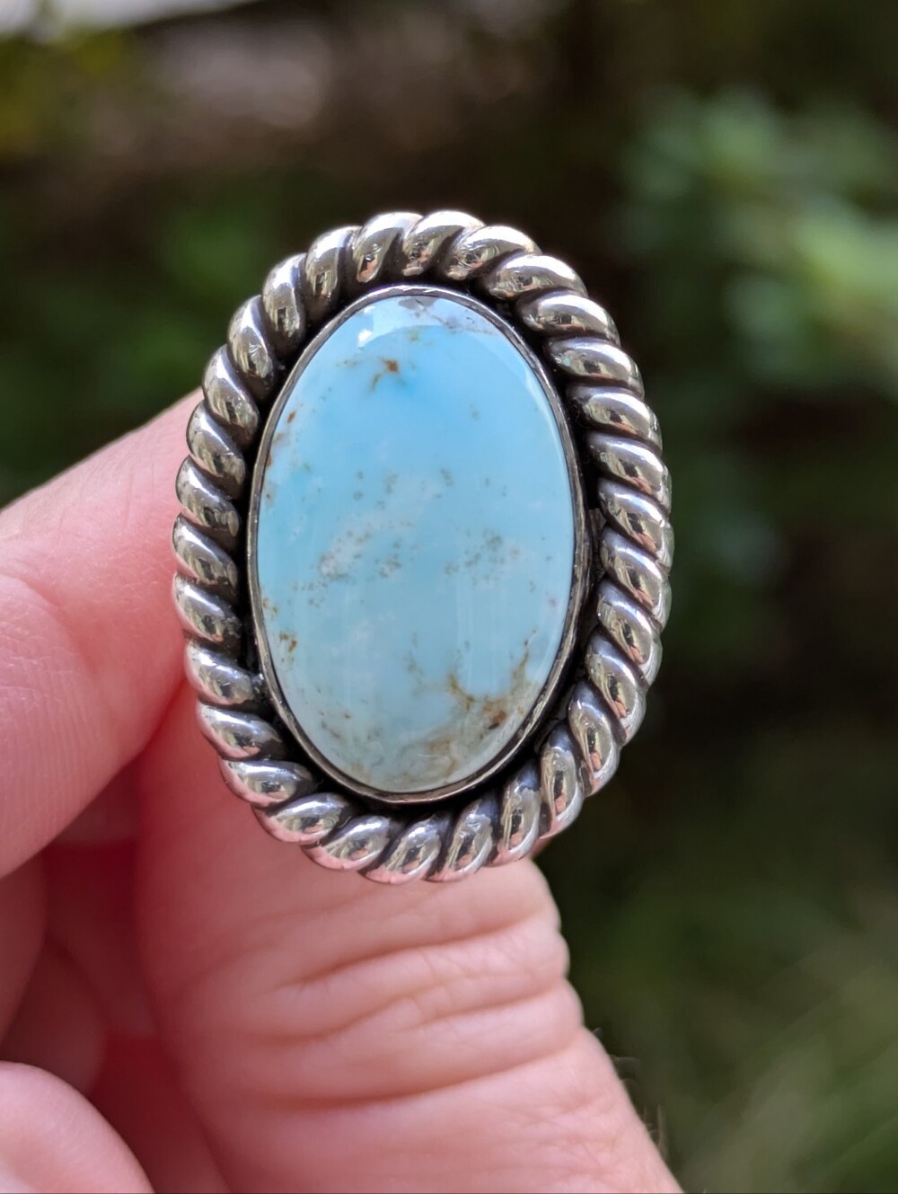 High Horse Silver Royston Turquoise Oval Ring